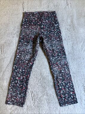 lululemon athletica Black Floral Speckled High-Rise Leggings